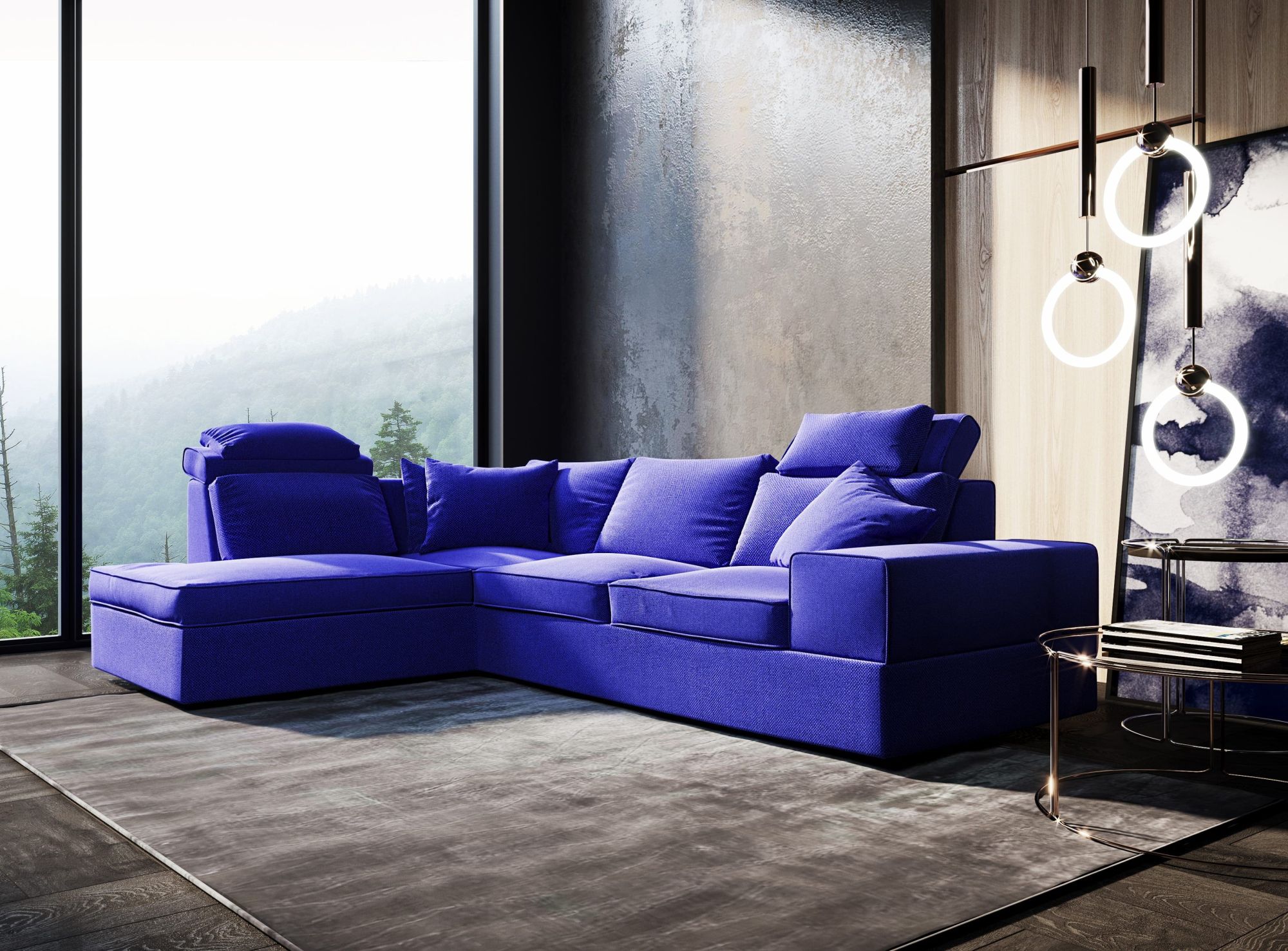 Фиолетовый диван в интерьере – рискни ради роскоши!