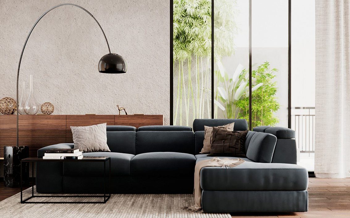 Черный диван в интерьере: сочетание цветов